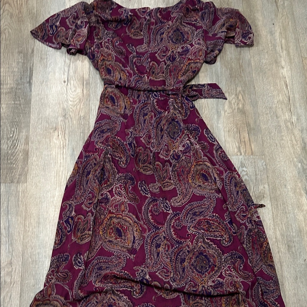 Ralph Lauren Paisley  Dress in Rich Purple - Picture 5 of 9